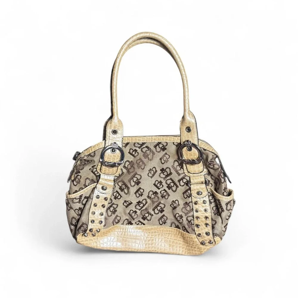 Y2k Kathy crown canvas studded purse